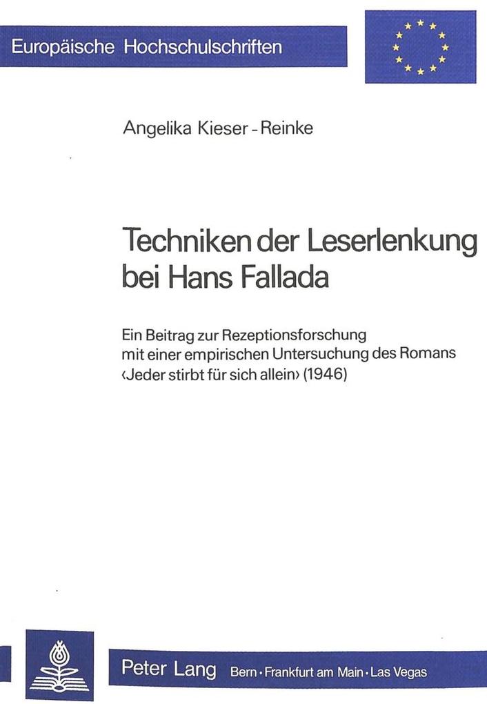 Techniken der Leserlenkung bei Hans Fallada