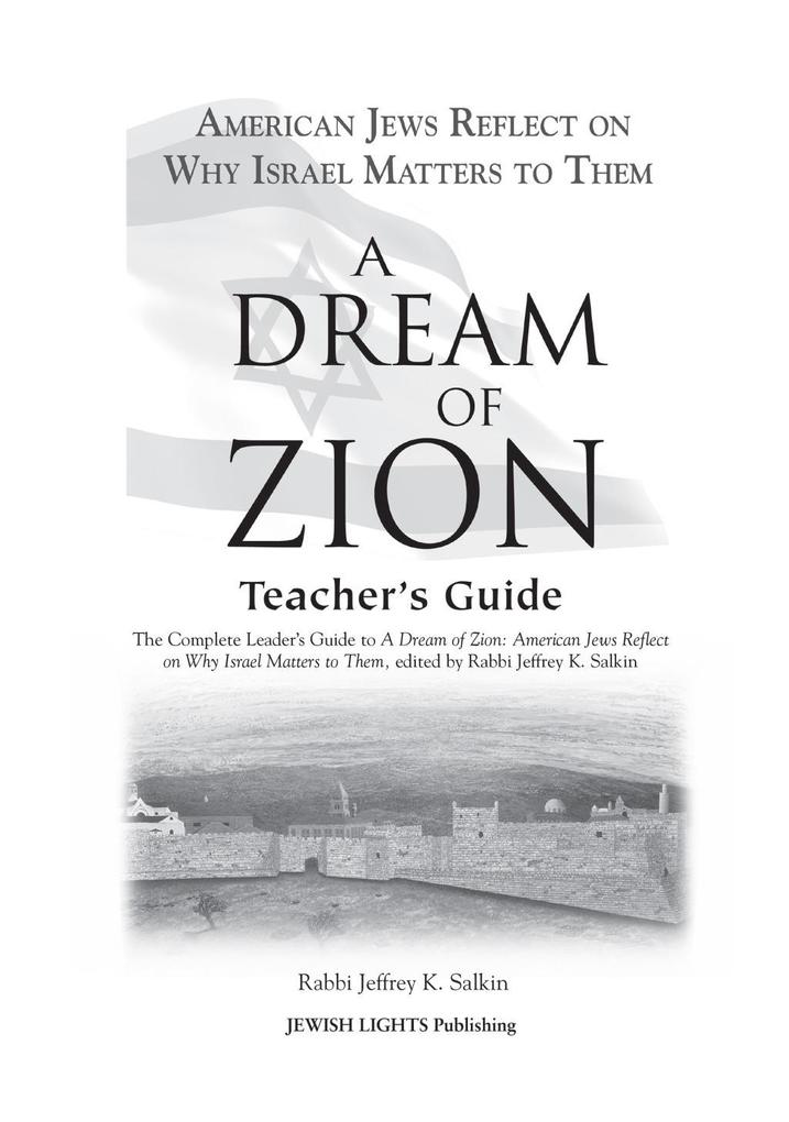 A Dream of Zion Teacher‘s Guide