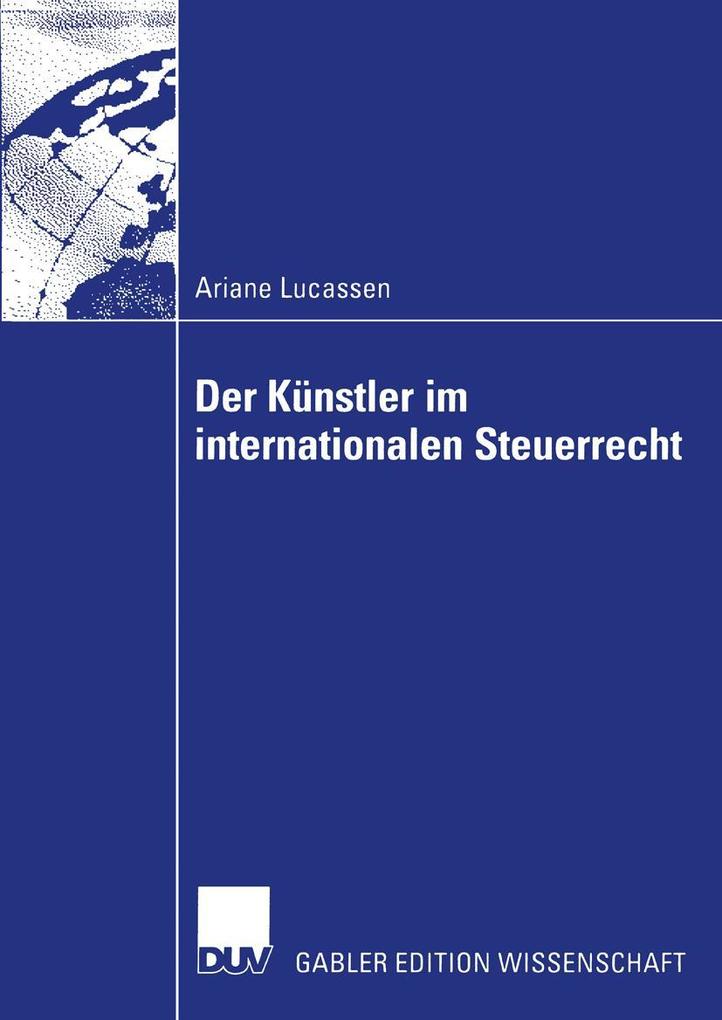 Der Künstler im internationalen Steuerrecht