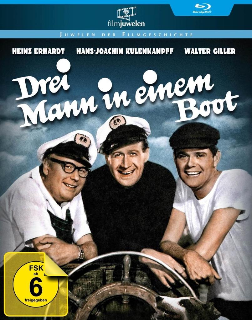 Drei Mann in einem Boot