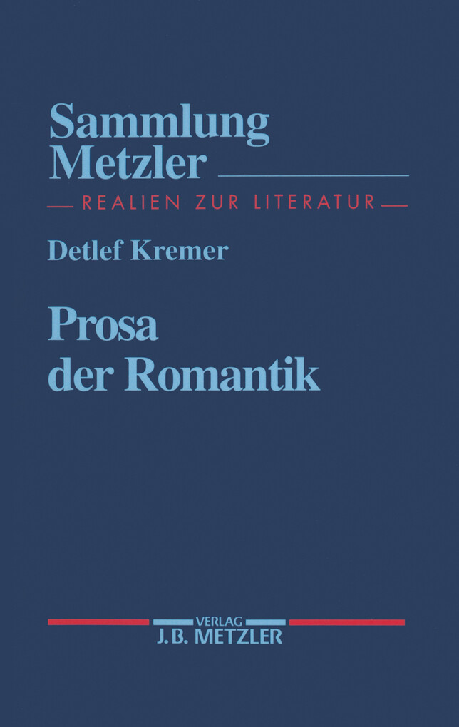 Prosa der Romantik als eBook Download von Detlef Kremer - Detlef Kremer