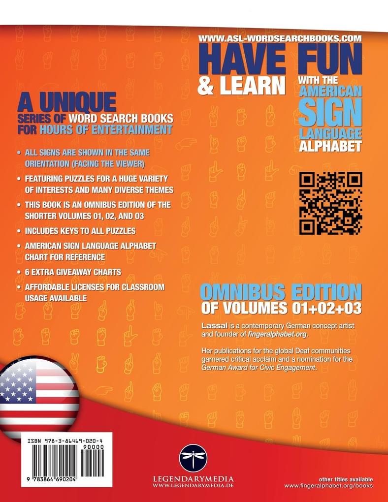 108 Word Search Puzzles with the American Sign Language Alphabet Volume 04