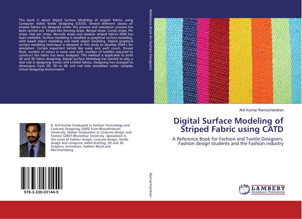 Digital Surface Modeling of Striped Fabric using CATD