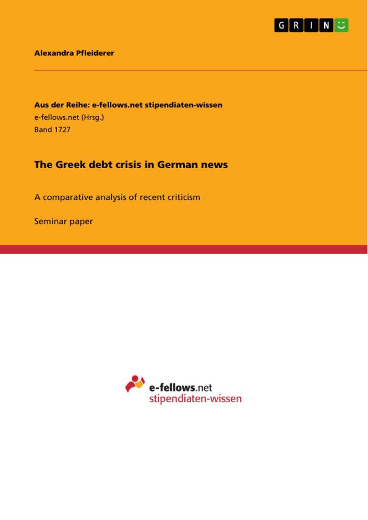 The Greek debt crisis in German news