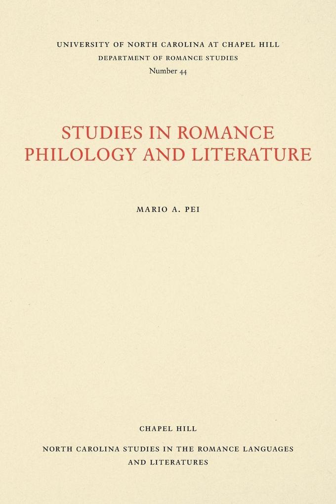 Studies in Romance Philology and Literature