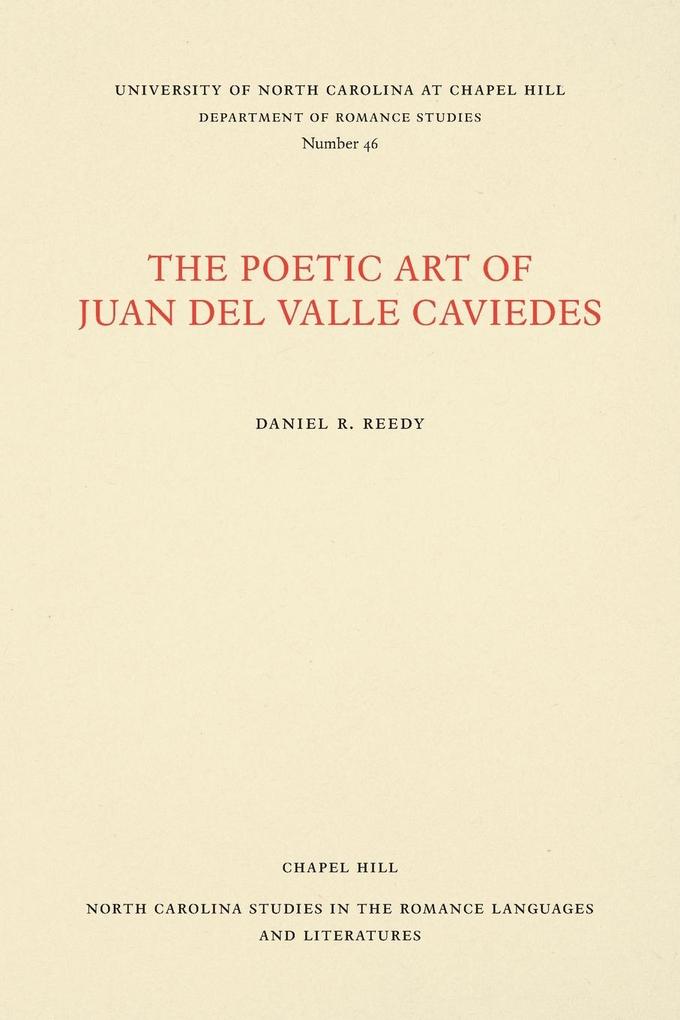 The Poetic Art of Juan del Valle Caviedes