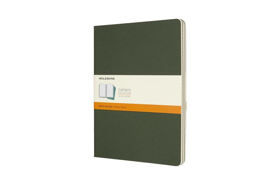 Moleskine Cahier Xlarge 3er Set Liniert Kartoneinband Myrtengrün