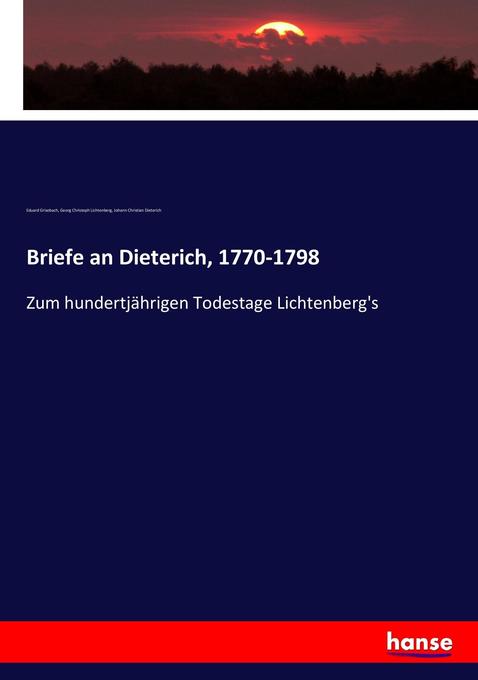 Briefe an Dieterich 1770-1798