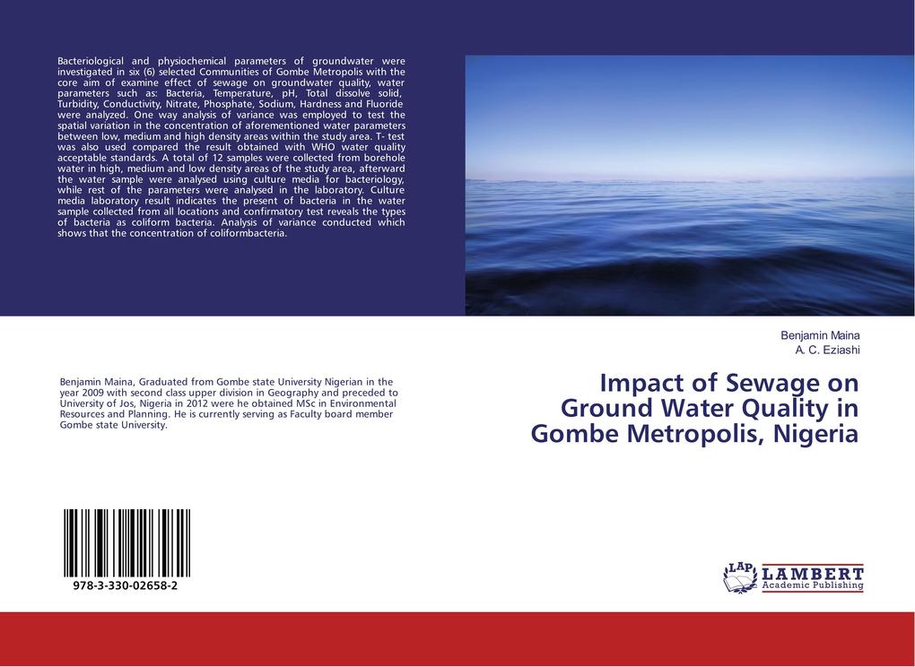 Impact of Sewage on Ground Water Quality in Gombe Metropolis Nigeria