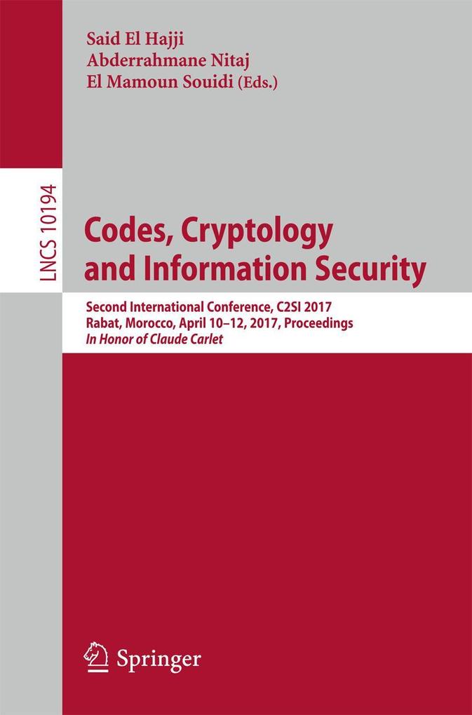 Codes Cryptology and Information Security