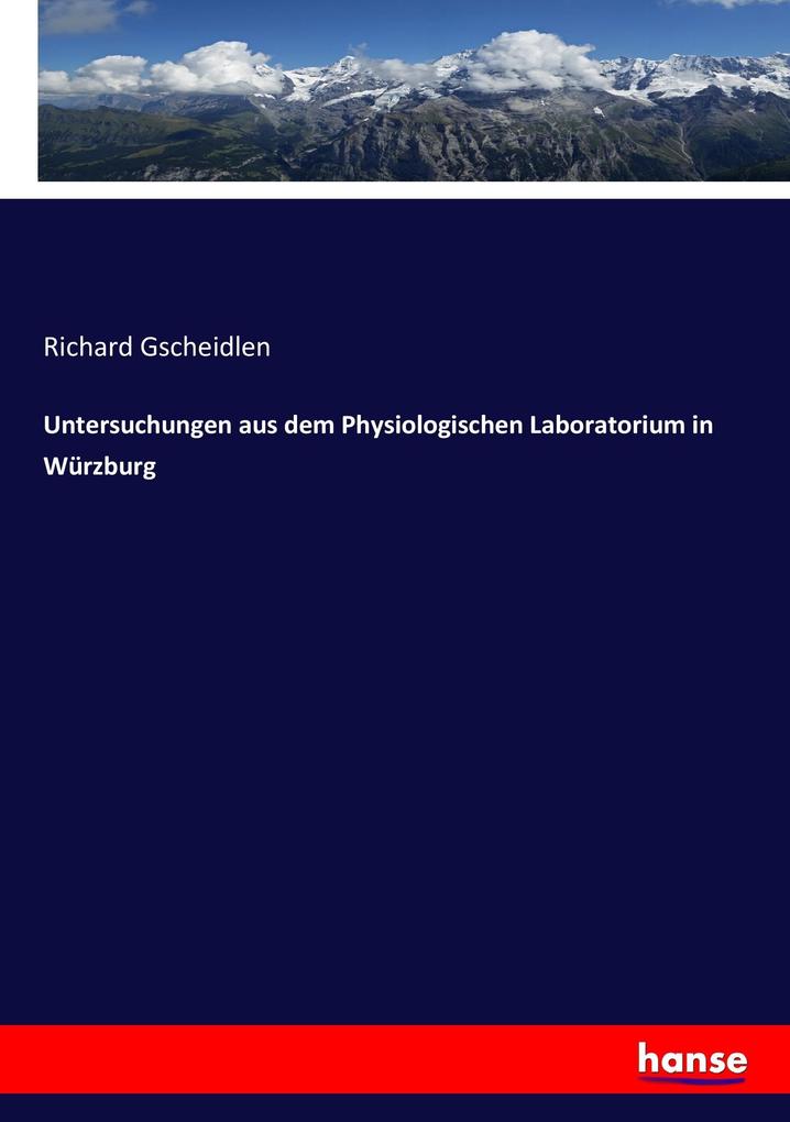 Image of Untersuchungen aus dem Physiologischen Laboratorium in Würzburg