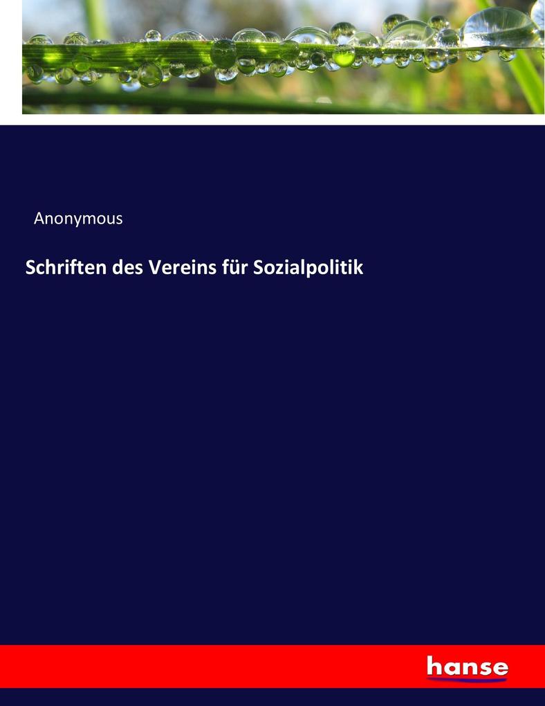 Schriften des Vereins für Sozialpolitik