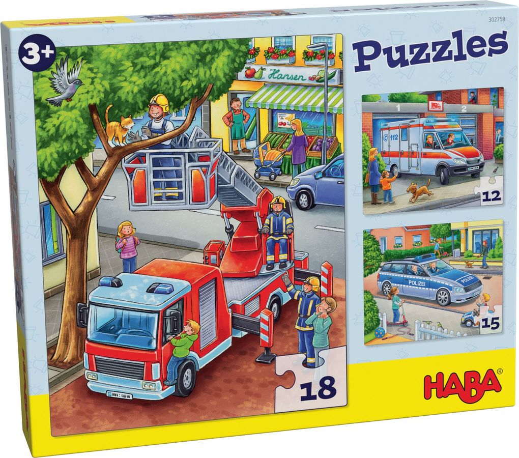 Puzzles Polizei Feuerwehr & Co. 3 Motive