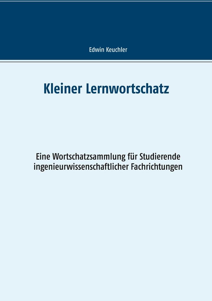 Kleiner Lernwortschatz Technisches Englisch
