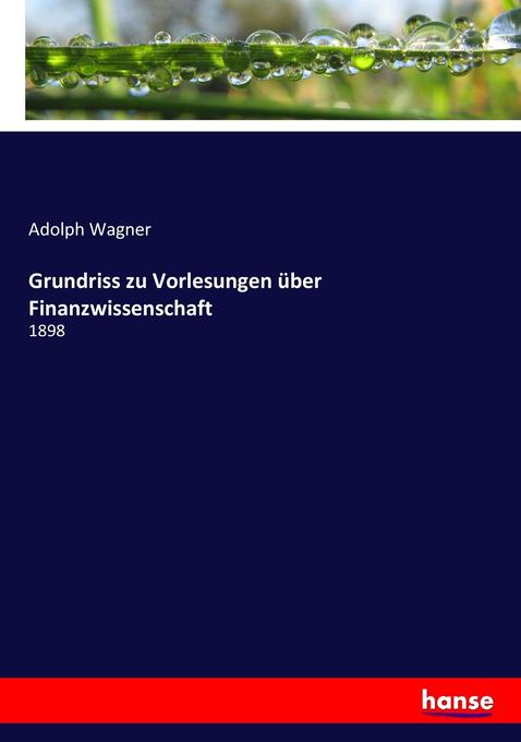 Image of Grundriss zu Vorlesungen über Finanzwissenschaft