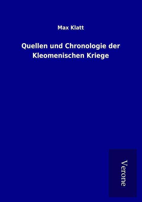 Quellen und Chronologie der Kleomenischen Kriege