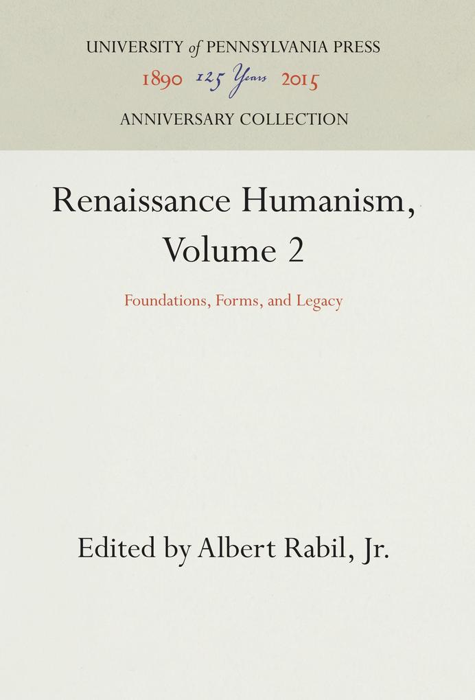 Renaissance Humanism Volume 2
