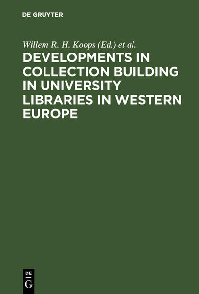 Developments in collection building in university libraries in Western Europe