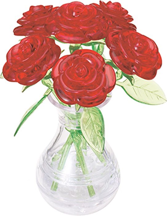 6 rote Rosen in der Vase (Puzzle)