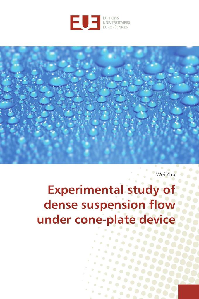 Experimental study of dense suspension flow under cone-plate device