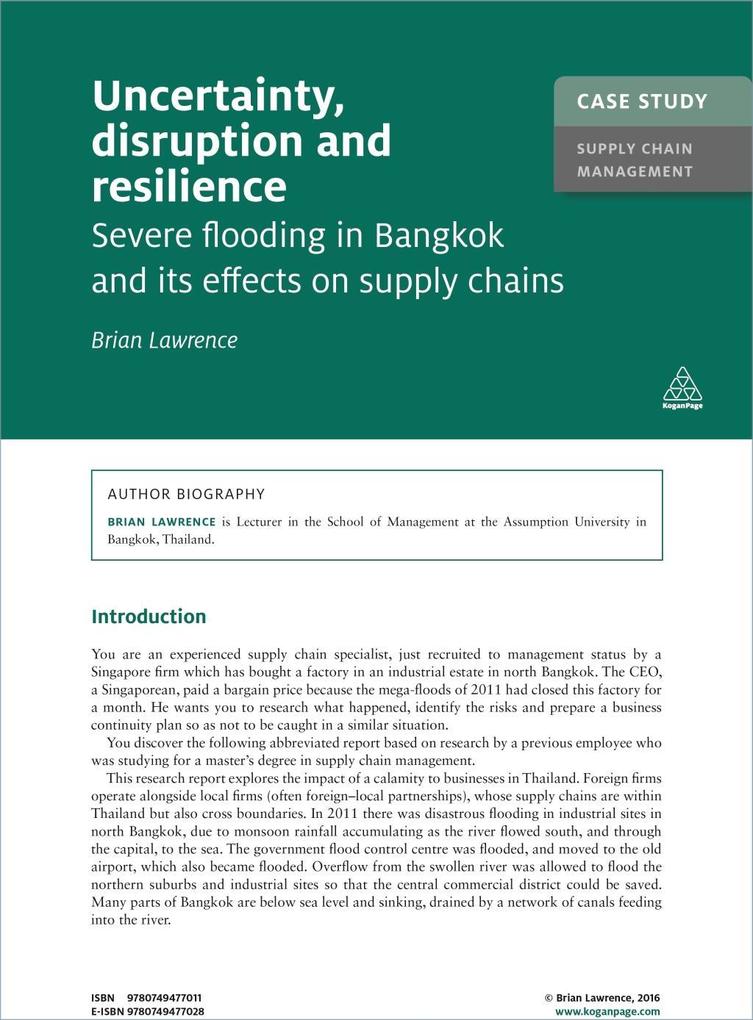 Case Study: Uncertainty Disruption and Resilience