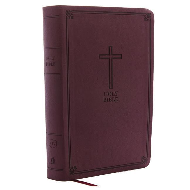 KJV Reference Bible Personal Size Giant Print Imitation Leather Burgundy Red Letter Edition