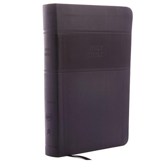 KJV Reference Bible Personal Size Giant Print Imitation Leather Black Indexed Red Letter Edition