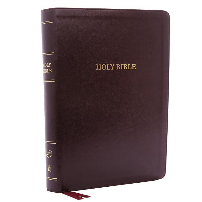 KJV Deluxe Reference Bible Super Giant Print Imitation Leather Burgundy Indexed Red Letter Edition