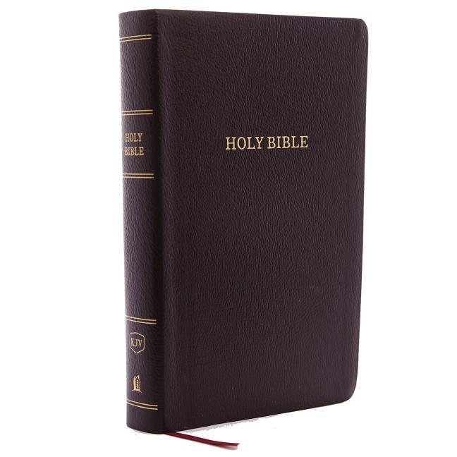 KJV Reference Bible Personal Size Giant Print Bonded Leather Burgundy Indexed Red Letter Edition