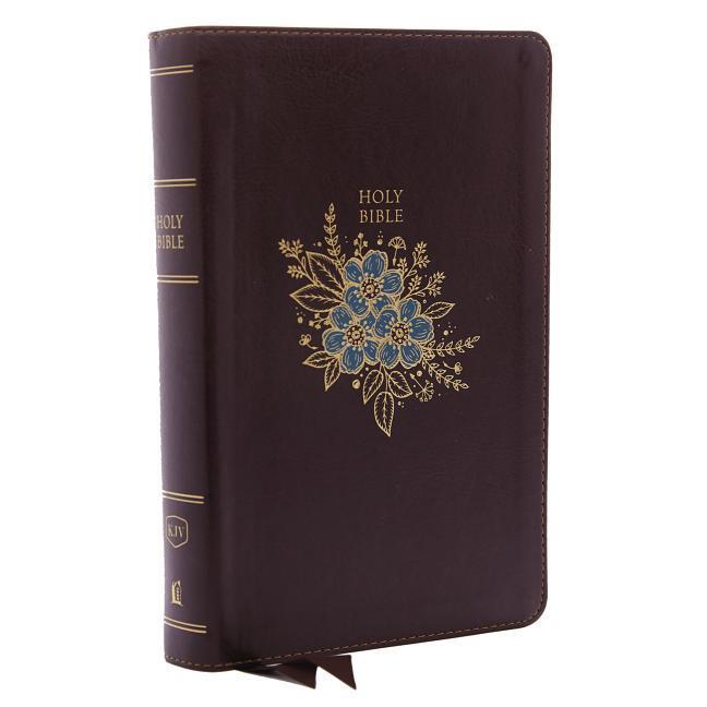 KJV Deluxe Reference Bible Personal Size Giant Print Imitation Leather Burgundy Red Letter Edition
