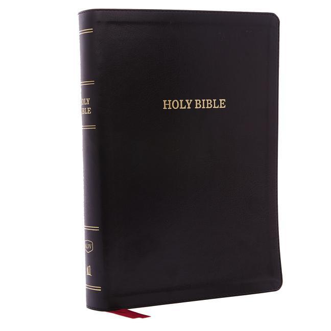 KJV Deluxe Reference Bible Super Giant Print Imitation Leather Black Indexed Red Letter Edition