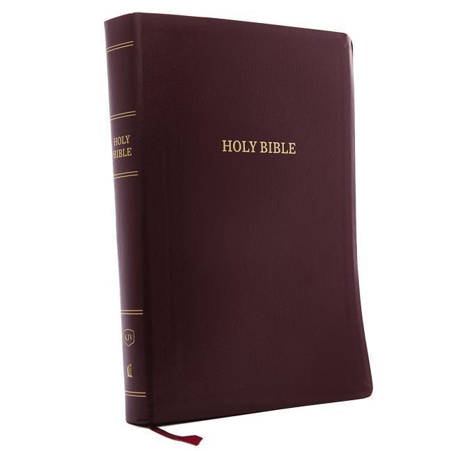 KJV Reference Bible Super Giant Print Leather-Look Burgundy Indexed Red Letter Edition