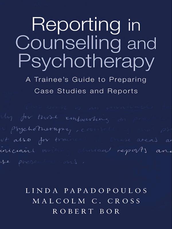 Reporting in Counselling and Psychotherapy