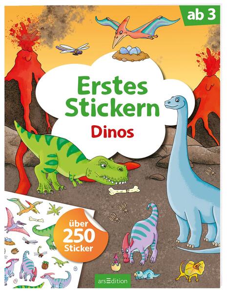 Image of Erstes Stickern - Dinos, Kartoniert (TB)