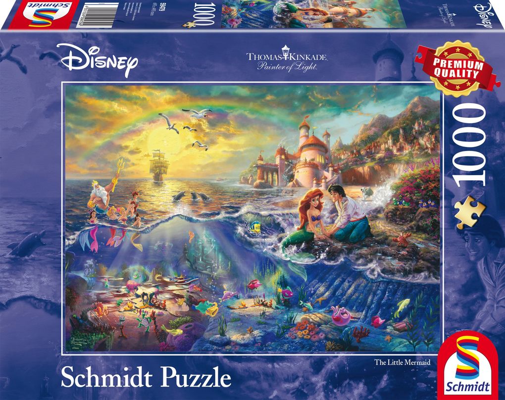 Thomas Kinkade Disney Kleine Meerjungfrau Arielle. 1000 Teile Puzzle
