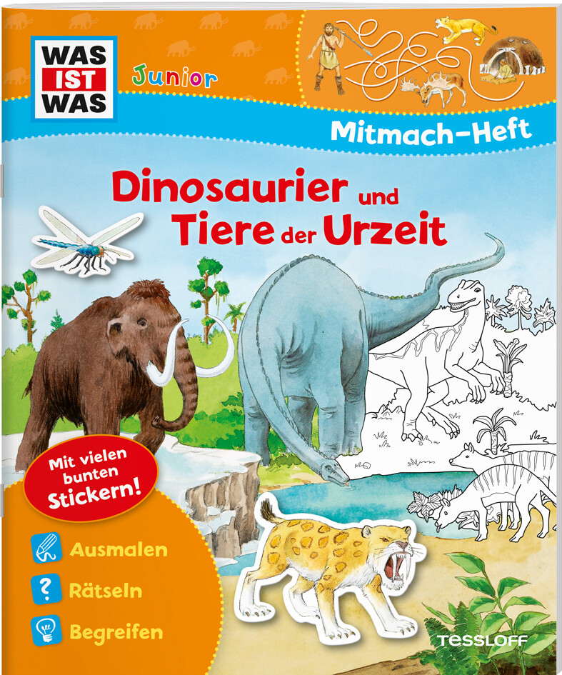 Mitmach-Heft Dinosaurier und Tiere der Urzeit