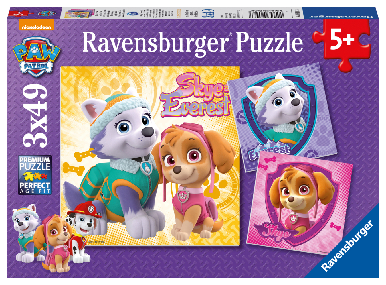 Bezaubernde Hundemädchen Puzzle 3 x 49 Teile