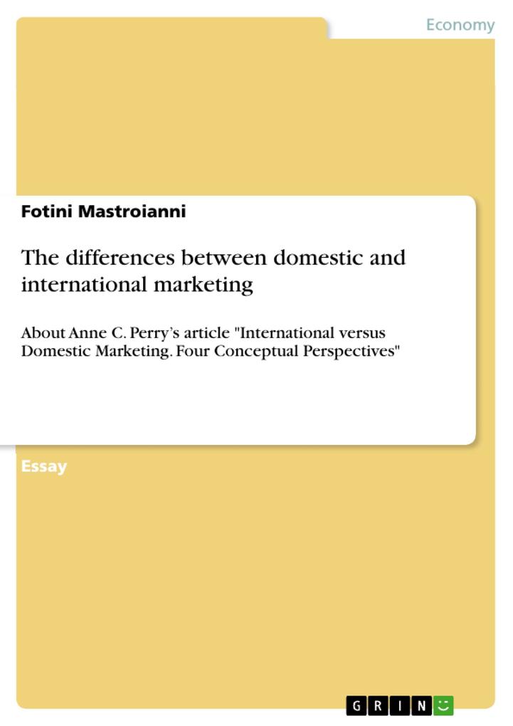 The differences between domestic and international marketing