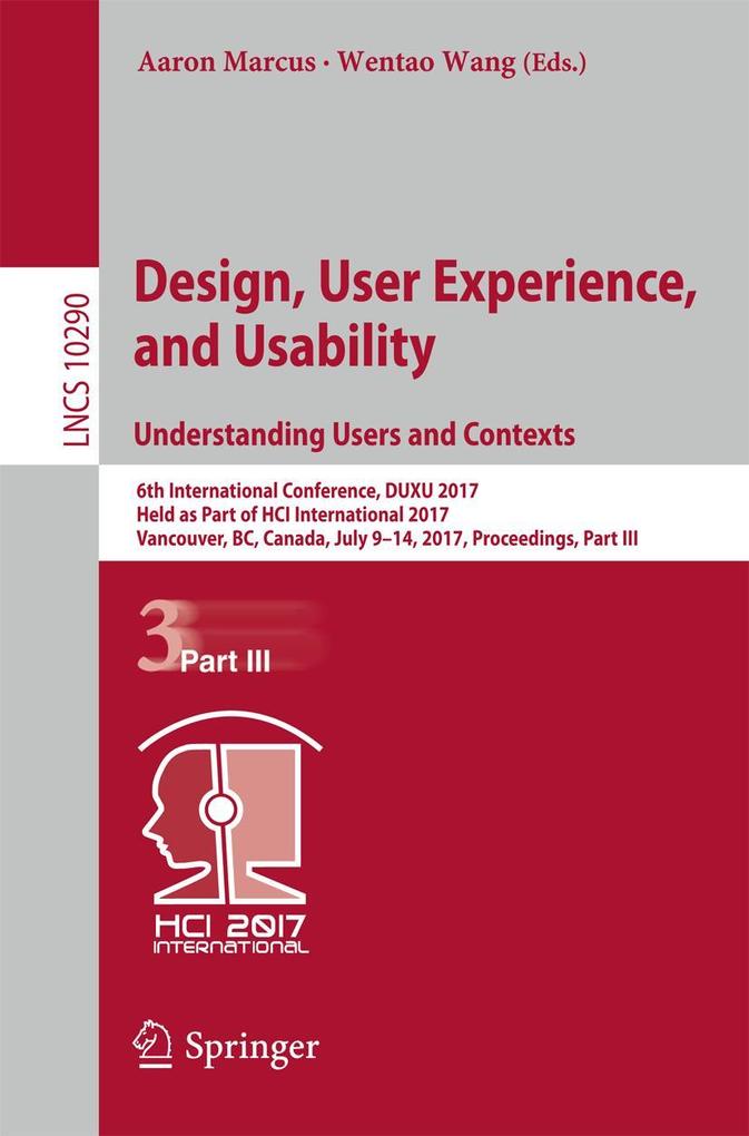 Design User Experience and Usability: Understanding Users and Contexts