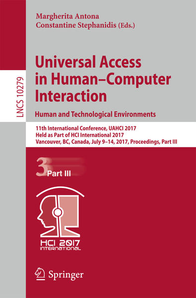 Universal Access in HumanComputer Interaction. Human and Technological Environments