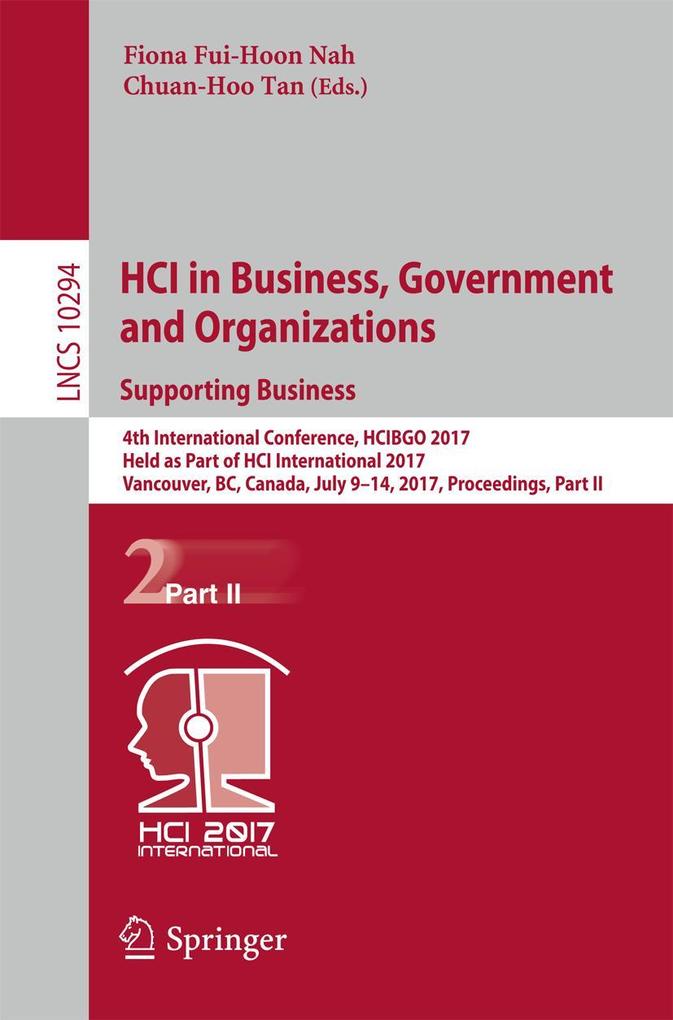HCI in Business Government and Organizations. Supporting Business