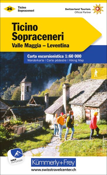 Kümmerly+Frey Wanderkarte 26 Ticino Sopraceneri 1:60.000