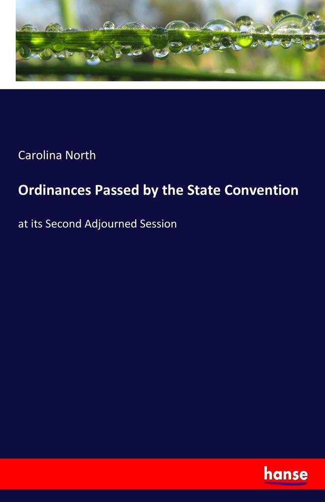 Image of Ordinances Passed by the State Convention