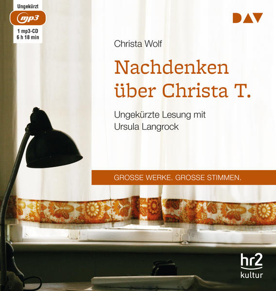 Nachdenken über Christa T. 1 Audio-CD 1 MP3 - Christa Wolf