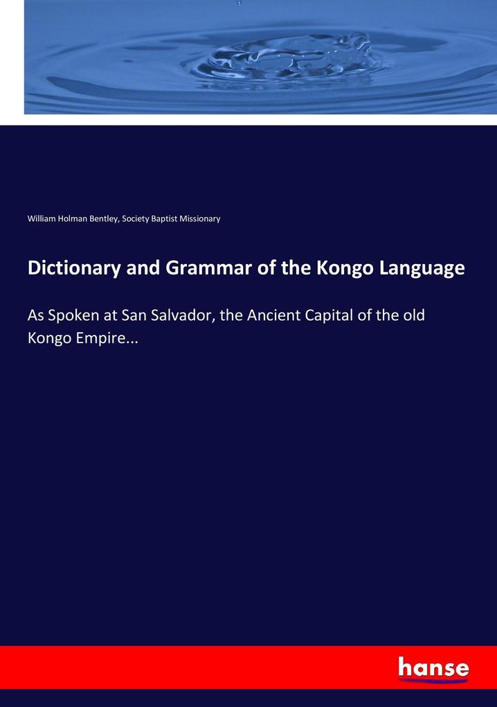 Dictionary and Grammar of the Kongo Language