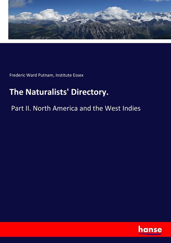 Image of The Naturalists' Directory.