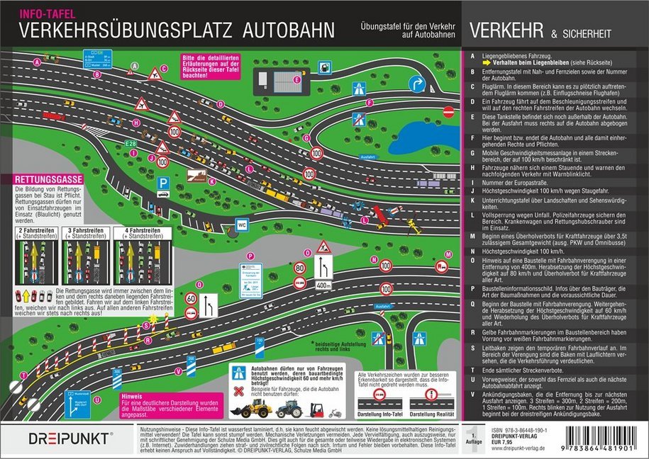 Verkehrsubungsplatz Autobahn Info Tafel Sonstiger Artikel