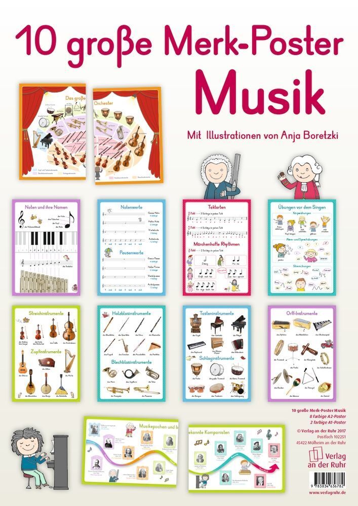 Redaktionsteam Verlag an der Ruhr ~ 10 große Merk-Poster Musik 9783834636782 - Image 4
