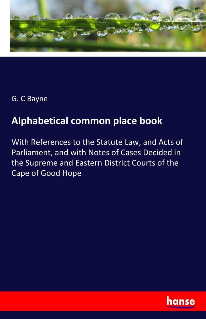 Image of Alphabetical common place book