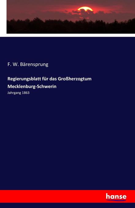 Regierungsblatt für das Großherzogtum Mecklenburg-Schwerin
